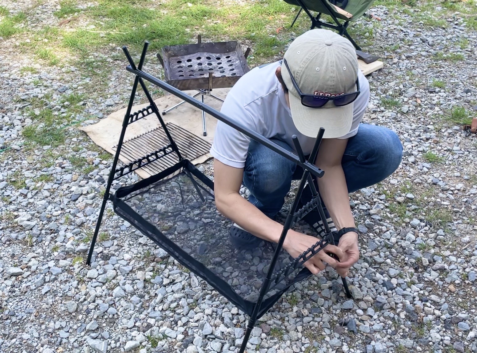 メッシュネットを設置している画像