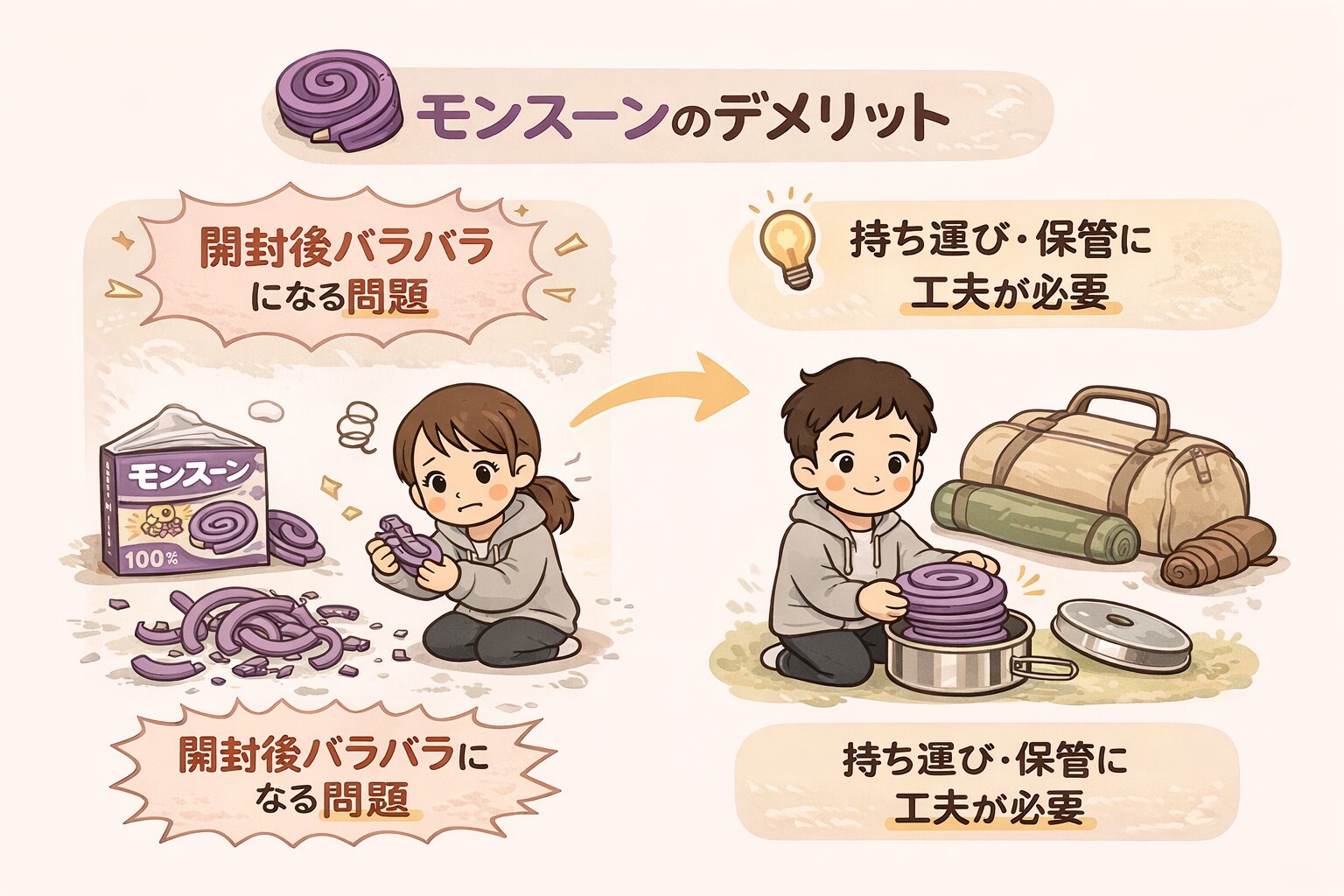 モンスーン蚊取り線香のデメリットをまとめた一覧