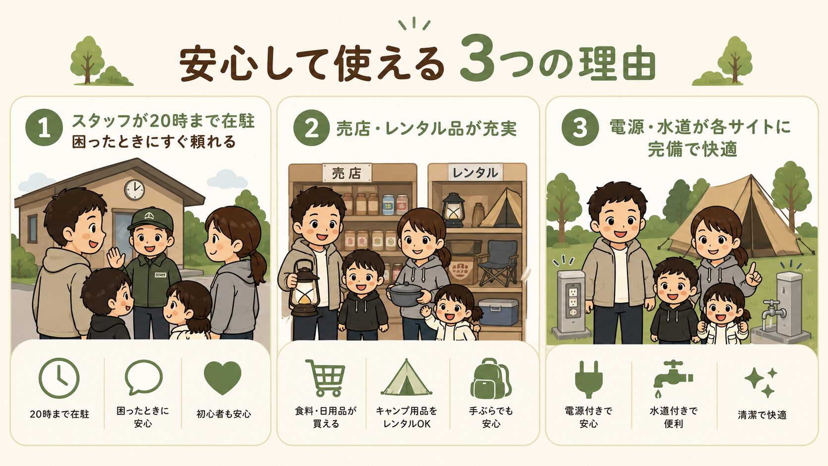 初心者ファミリーでも安心して利用できるながさき県民の森キャンプ場3つの理由