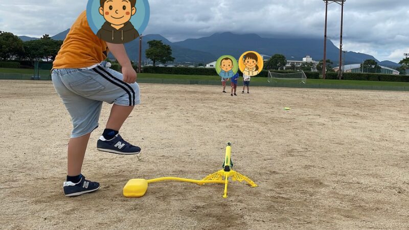 ロケットランチャーで遊んでいる画像